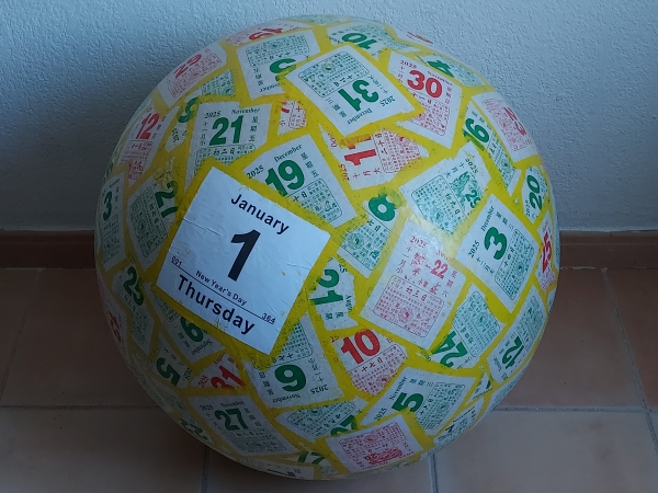 Mappemonde le 1er janvier 2026